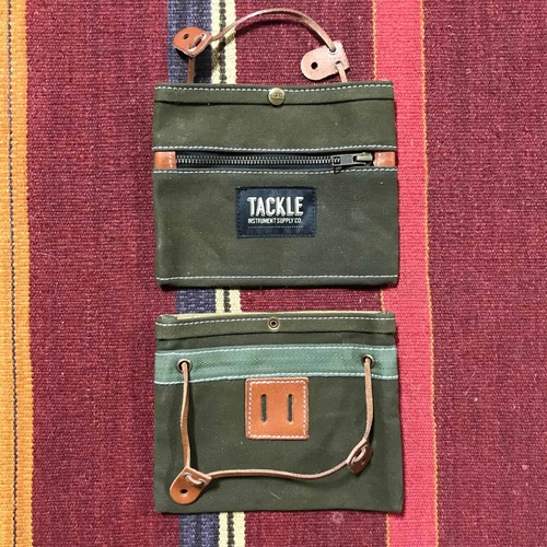 Tackle Waxed Canvas Gig Pouch - Forest Green