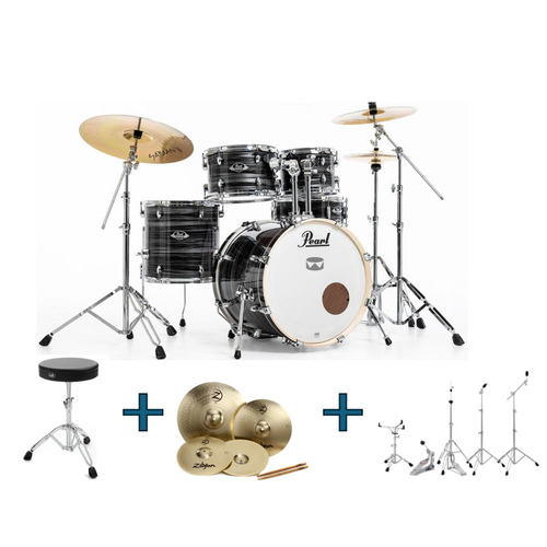 Pearl Export 22" Fusion Plus Kit With Cymbals And Hardware