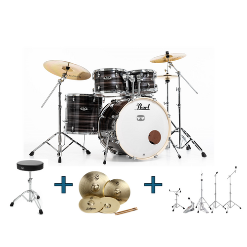 Pearl Export Plus 22" Fusion Kit With Cymbals And Hardware - Amethyst Twist