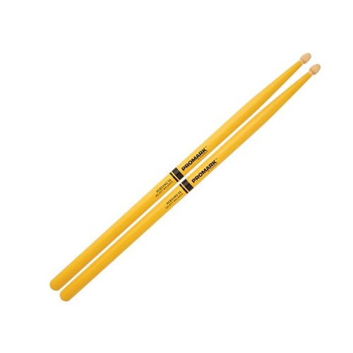Promark Rebound 565 Painted Hickory 5A Drumsticks - Yellow