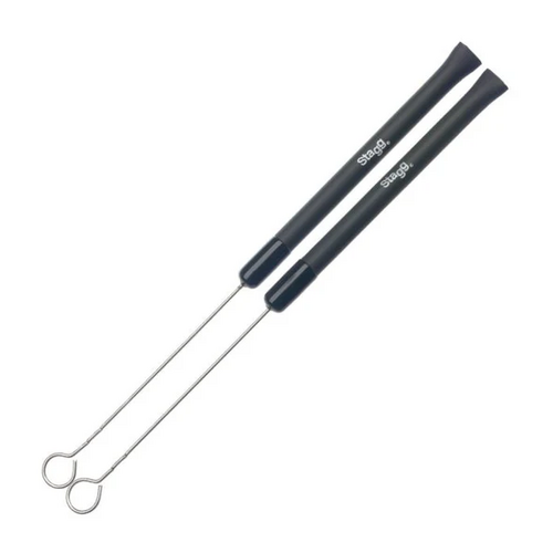 Stagg Medium Wire Brushes - Rubber Handle