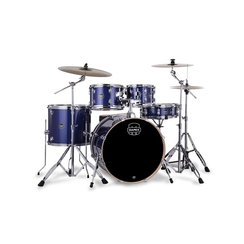 Mapex Venus 22" 5-Piece Drum Kit w/ Hardware and Cymbals - Blue Sky Sparkle